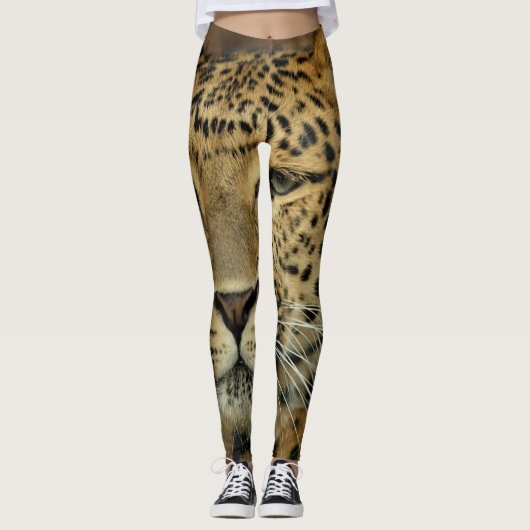 Wildlife Leopard Print Leggings (Vorderseite)