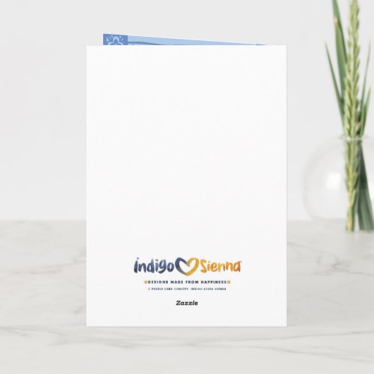 Wildlife Leopard Siegel Rätsel Grußkarte Karte (Rückseite)