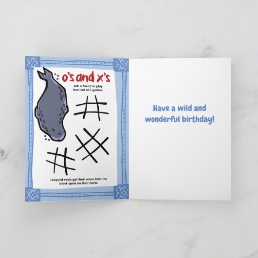Wildlife Leopard Siegel Rätsel Grußkarte Karte (Innenseite)