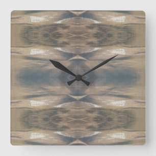 Wildlife Leopard Wild Animal Brown Black Clock Quadratische Wanduhr