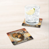 Wildlife Lion aus Afrika Rechteckiger Pappuntersetzer (Vor Ort)