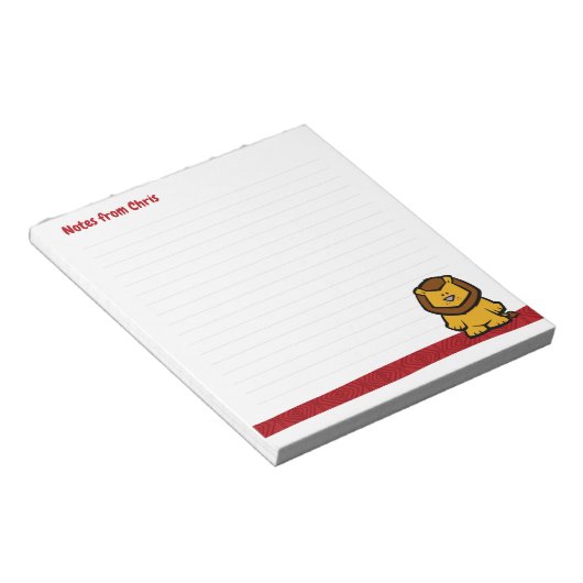Wildlife Lion Note Pad Notizblock (angewinkelt)