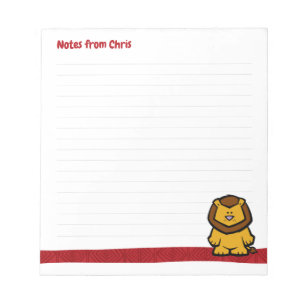 Wildlife Lion Note Pad Notizblock