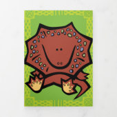 Wildlife Lizard Puzzle Grußkarte dreimal Dreifach Gefaltete Urlaubskarte (Cover)