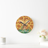 Wildlife Loveable Giraffe Baby  Runde Wanduhr (Zuhause)