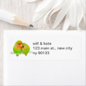 Wildlife Lovebirds Rücksendeadressen-Aufkleber (Insitu)