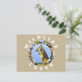 Wildlife Lover Giraffe Cuddles Postkarte (Stehend Vorderseite)