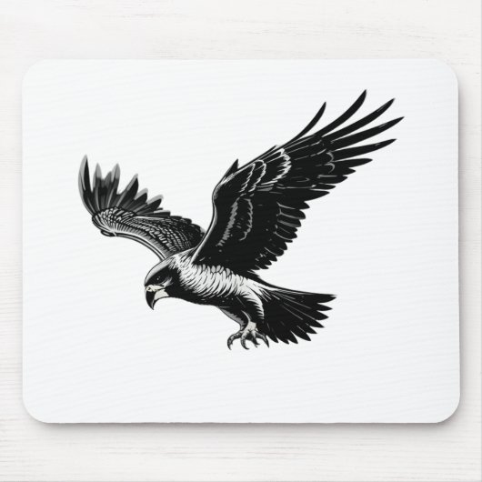 🦅 Wildlife Majesty Falcon Strike Design Mausklick Mousepad (Vorne)