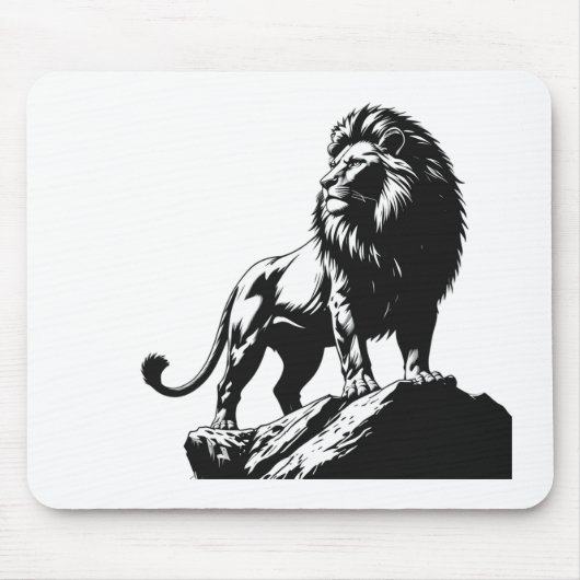 🦁 Wildlife Majesty - The King's Gaze Mousse Pads Mousepad (Vorne)