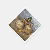 Wildlife Mallard Ducks Foto Serviette (Ecke)