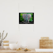 Wildlife Motivierend Posters Elephant Teamwork Poster (Küche)