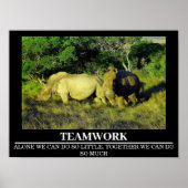 Wildlife Motivierend Posters Rhinos Teamwork Poster (Vorne)