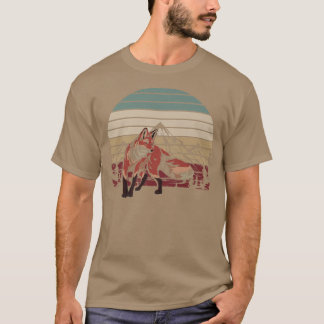 Wildlife Mountains Hiking Retro Nature Forest Anim T-Shirt