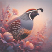 Wildlife Nature California Quail Bird Aufkleber (Vorderseite)