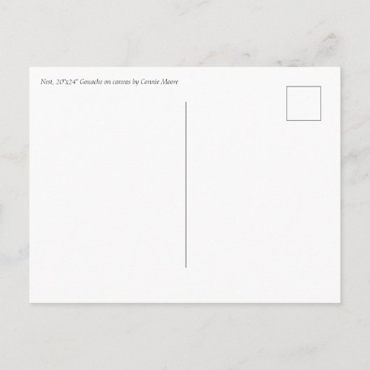 Wildlife Nest Art Postkarte (Rückseite)
