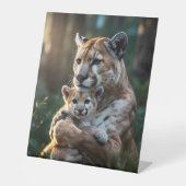 Wildlife Nursery Table Decor, Cute Animal Standing Sockelschild (Vorderseite)