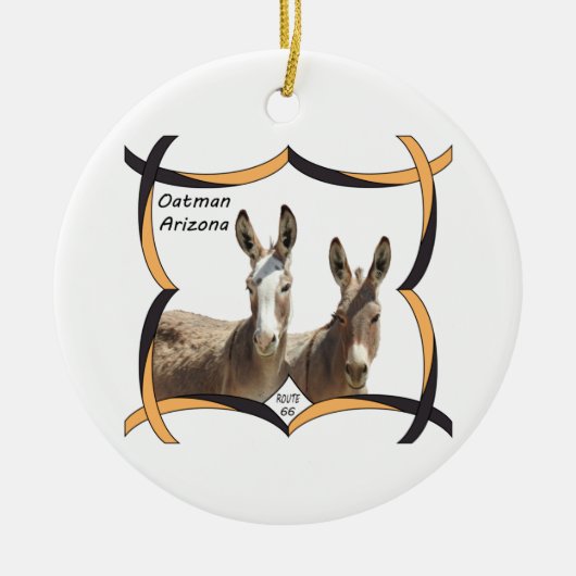 Wildlife ornament, Donkeys, Oatman, Arizona Keramik Ornament (Vorne)