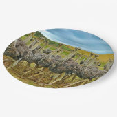 Wildlife Ostrich Flock Foto Pappteller (Schrägansicht)