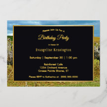 Wildlife Ostrich Flock Gold Geburtstag