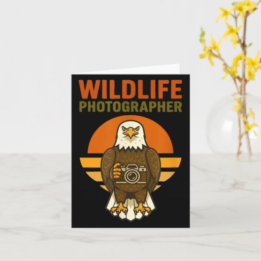 Wildlife Photographer Bald Eagle Bird Photography  Karte (Gelbe Blume)