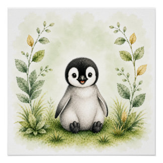 Wildlife-Pinguin-Wandkunst Naturposter Poster