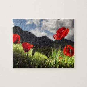 Wildlife Puzzle-Red Poppies Puzzle