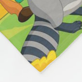 Wildlife Raccoon Chipmunk Rabbit Deer Fall Landsca Fleecedecke (Ecke)