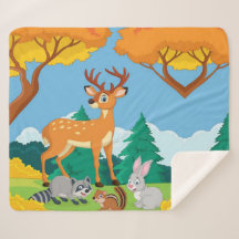 Wildlife Raccoon Chipmunk Rabbit Deer Fall Landsca