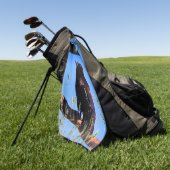 Wildlife Raven Bird Personalisiert Golfhandtuch (Gras)