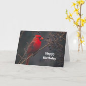 Wildlife Red Kardinal Birthday Karte (Gelbe Blume)
