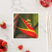 Wildlife Red Mit Augen Tree Frog Foto Serviette (Beispiel)