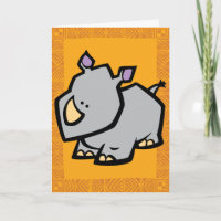 Wildlife Rhino Puzzle Grußkarte