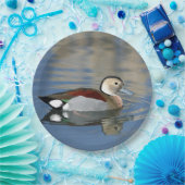 Wildlife Ringed Aquamarin Duck Foto Pappteller (Party)