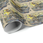 Wildlife Ripped Lion Fest Geschenkpapier (Rolleneckpunkt)