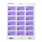 Wildlife Safari Animal Leopard Weihnachtsmannmütze Adressaufkleber (Vorne)