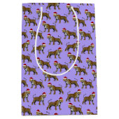 Wildlife Safari Animal Leopard Weihnachtsmannmütze Mittlere Geschenktüte (Vorderseite)