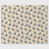 Wildlife Safari Animal Lion Weihnachtsmannmütze We Geschenkpapier (Flach)