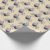 Wildlife Safari Animal Lion Weihnachtsmannmütze We Geschenkpapier (Ecke)