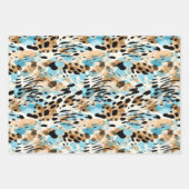 Wildlife Safari Furs Prints Patterns Exotic Dschun Geschenkpapier Set (Vorderseite 3)