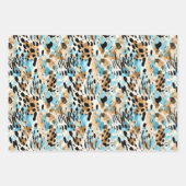 Wildlife Safari Furs Prints Patterns Exotic Dschun Geschenkpapier Set (Vorderseite 2)