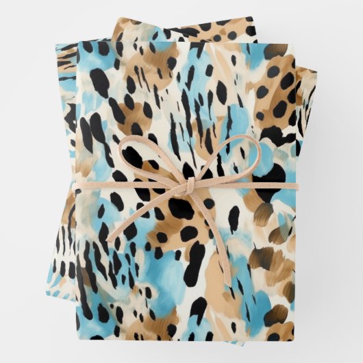Wildlife Safari Furs Prints Patterns Exotic Dschun Geschenkpapier Set (Beispiel)
