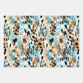 Wildlife Safari Furs Prints Patterns Exotic Dschun Geschenkpapier Set (Vorderseite)