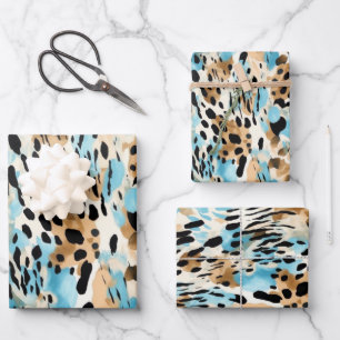 Wildlife Safari Furs Prints Patterns Exotic Dschun Geschenkpapier Set