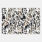 Wildlife Safari Furs Prints Patterns Exotic Dschun Geschenkpapier Set (Vorderseite)