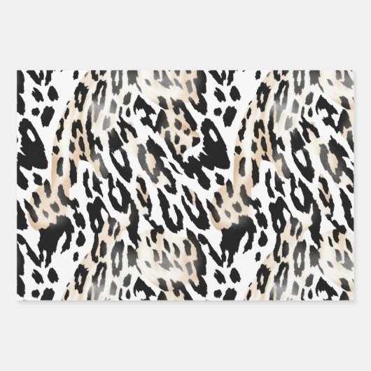 Wildlife Safari Furs Prints Patterns Exotic Dschun Geschenkpapier Set (Vorderseite)