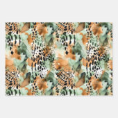 Wildlife Safari Furs Prints Patterns Exotic Dschun Geschenkpapier Set (Vorderseite 2)