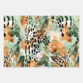 Wildlife Safari Furs Prints Patterns Exotic Dschun Geschenkpapier Set (Vorderseite)
