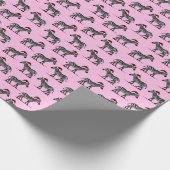 Wildlife Safari Tier Zebra Weihnachtsmannmütze Wei Geschenkpapier (Ecke)