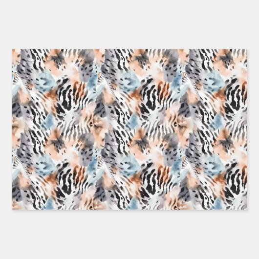 Wildlife Safari Tiere Furs Prints Patterns Geschenkpapier Set (Vorderseite 2)