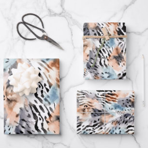 Wildlife Safari Tiere Furs Prints Patterns Geschenkpapier Set